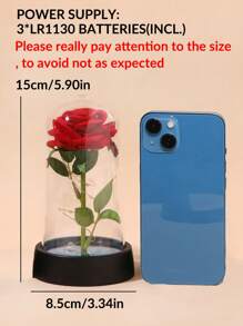 1个仿真玫瑰花布艺装饰夜灯，室内装饰，适用于客厅、卧室、床头柜，适合作为情人节、母亲节、生日礼物送给朋友、家人、爱人，也可作为圣诞节装饰或礼品。 - 紅色 - 查看 11