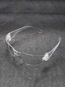 1pc Men's Fashionable Ellipse Shaped Pc Windproof And Protective Glasses With Reinforced Lens And Multiple Colors, Suitable For Daily Biking And Traveling Use - Clear - View 1