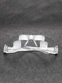 1pc Men's Fashionable Ellipse Shaped Pc Windproof And Protective Glasses With Reinforced Lens And Multiple Colors, Suitable For Daily Biking And Traveling Use - Clear - View 3