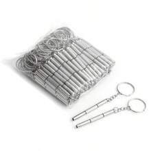 10 piezas Destornillador para gafas, herramienta de reparación multifuncional mini para gafas y relojes, accesorios de tornillo de metal para gafas