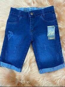 Shorte Bermuda jeans Menino  infantil  juvenil luxo