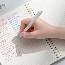 1 Pieza Cuaderno De Hojas Sueltas Tamaño B5, Con 60 Páginas De Papel Con Rayas Y Cubierta De Pp A Prueba De Agua - Blanco - Ver 3