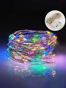 1 件裝 Led 螢火蟲燈串,帶禮品盒和蛋糕裝飾,適用於氛圍照明,色彩繽紛 - 彩色 - 查看 1
