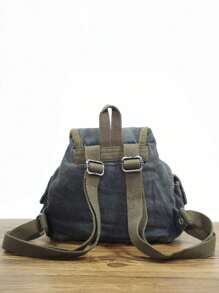 復古褪色小背包,休閒時尚,適合女士,適用於上學或通勤 - 彩色 - 查看 5