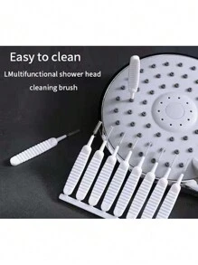 10/20pcs Shower Nozzle Hole Cleaning Brush, Drain Pipe Unblocker, Gap Cleaning Brush,Garden Tools - White - View 2