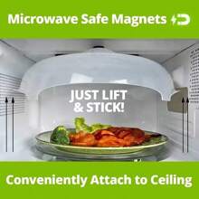 Magnetic Microwave Cover, Bpa-free Anti-splash Protective Device With Steam Vent, For Clean And Organized Cooking, Microwave/food Plate Cover, Kitchen Gadget For Oven And Food Protection - Transparent - View 1