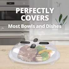 Magnetic Microwave Cover, Bpa-free Anti-splash Protective Device With Steam Vent, For Clean And Organized Cooking, Microwave/food Plate Cover, Kitchen Gadget For Oven And Food Protection - Transparent - View 5
