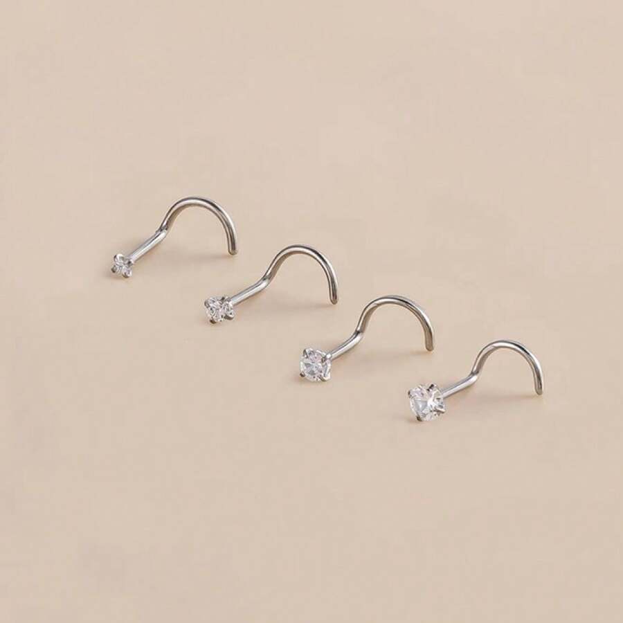 Nose Ring - 銀色 - 查看 1