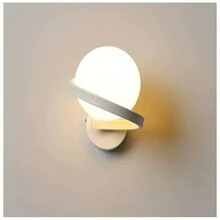 創意壁燈,現代簡約風格床頭燈,適用於臥室、客廳、走廊和樓梯 - 白色 - 查看 4