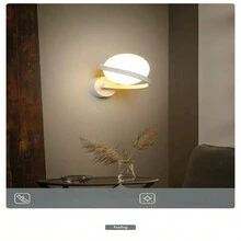 創意壁燈,現代簡約風格床頭燈,適用於臥室、客廳、走廊和樓梯 - 白色 - 查看 7