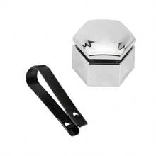 20Pcs Car Wheel Nut Caps Auto Hub Screw Cover 17mm Bolt Rims Exterior Decoration Special Socket Protection Dust Proof - Silver - View 5