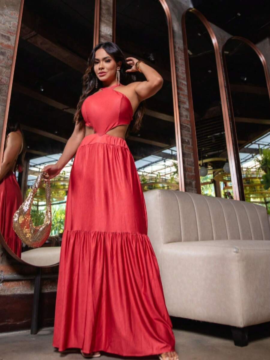 Women Dresses - 紅色 - 查看 1