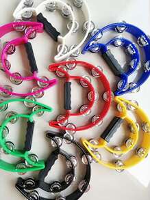 1 pieza doble fila & doble fila tintineo de mano percusión instrumento para actuación con alegría - Multicolor - Ver 3