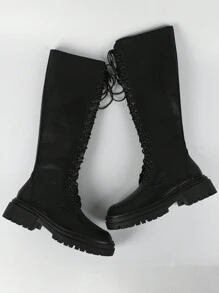 Botas De Equitación De Rodilla Alta Para Mujeres - Negro - Ver 5