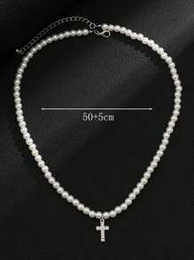 Nam Đồ trang trí Ngọc Trai giả Hành tinh Vòng cổ mặt dây chuyền , Đối với Đồ trang sức Qủa tặng Và Buổi tiệc - Bạc - Xem 10