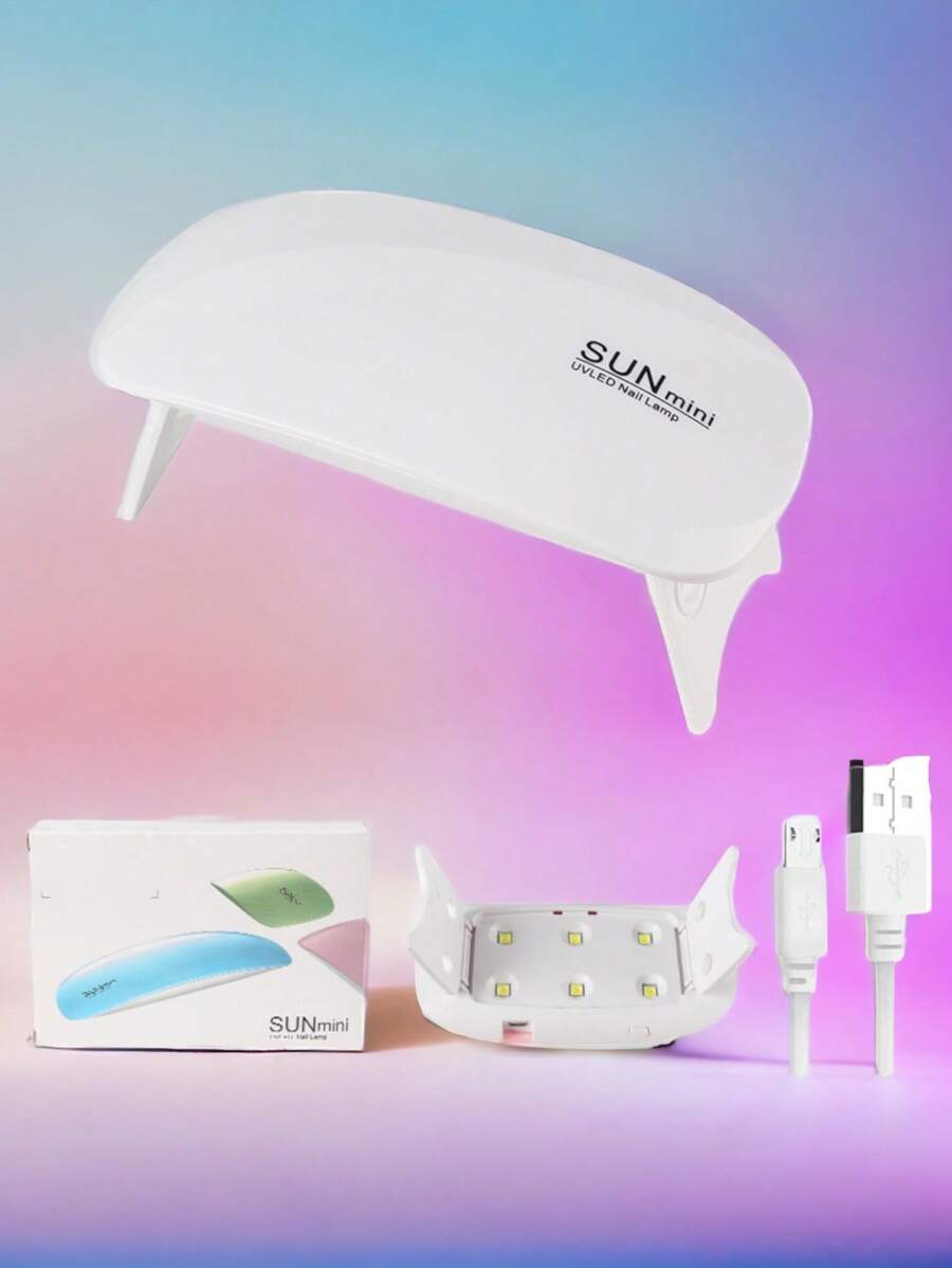 SUN MINI 6W UV LED NAIL LAMP PORTABLE COMFORTABLE - White - View 1