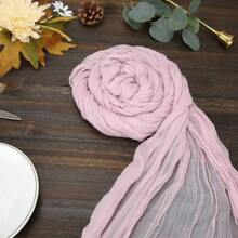 1 khăn trải bàn vải phô mai, khăn trải bàn vải phô mai mỏng Bohemian, khăn trải bàn trong suốt mộc mạc thích hợp cho tiệc cưới, tiệc cô dâu, tiệc mừng em bé, sinh nhật hoặc tiệc ngày lễ, trang trí bàn bánh, khăn trải bàn vải gạc trang trí bàn tiệc lãng mạn - Hồng - Xem 5