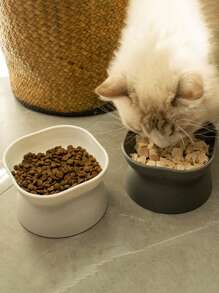 1 件隨機顏色寵物碗、水和食物餵食器,適合貓和小狗 - 彩色 - 查看 4