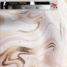 Cortinas Decorativas Estampadas Doradas.