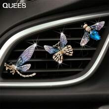 QUEES 1pc Insect Shaped Air Vent Decoration - Blue - View 1