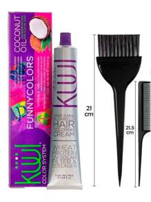 Küül Color System Funny Colors Violet Tone Fantasy Dye, Includes Peroxide For Your Dye And Dye Brush - Verde neon - View 5