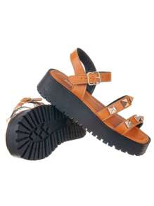 Women Platforms & Wedge Sandals - 駝色 - 查看 4