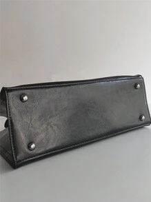 Bolsos de mano con diseño retro, bolso bandolera grande, casual y minimalista, bolso de hombro con correa larga, bolso de mano elegante para fiestas y compras, color negro