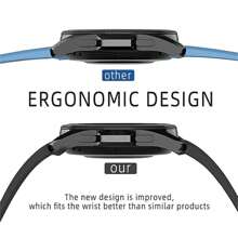 矽膠替換錶帶,帶磁性和蝴蝶扣,兼容三星 Galaxy Watch 6/5/4 40/44 毫米、5 Pro 45 毫米、4 經典 42/46 毫米、6 經典 43/47 毫米,男女運動錶帶 - 雲霧灰 - 查看 5