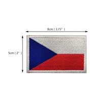 Czech Republic Flag Patch - Hot Pink - View 1