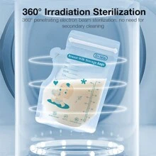 30pcs/250ml Breast Milk Storage Bags - , Space Saving Pouring Spout Design - Suitable For Breastfeeding Made Of Durable PET Material - Clear - View 6