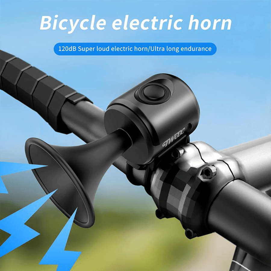 120dB Bicycle Bell Horn Waterproof Cycling Handlebar Bell With Warning Sound MTB Road Bike Horns Bicycle Accessories