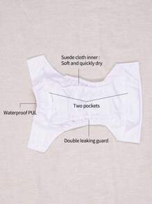 Happy Flute 1pc Reusable Cloth Diaper With Monthly Pattern, For Infants - Multicolor - View 5