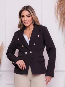 Women Blazers - 黑色 - 查看 2