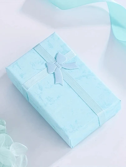 4入組精緻的雲和蝴蝶結細節的珠寶盒