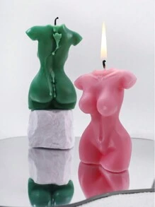 1入組女士形香氛蠟燭盒裝，適合房間、桌面裝飾或作為送給朋友禮物 - 粉色 - 查看 1