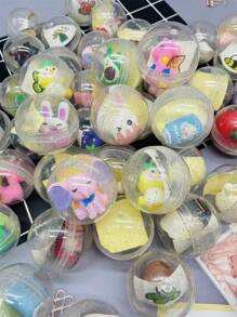 10 件裝 4.5 公分卡通人物扭蛋玩具，可愛筆筒娃娃兒童玩具，適合兒童獎勵，分享禮物 - 彩色 - 查看 1