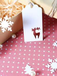 Nhãn gói quà - trắng - Xem 3