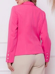 Women Blazers - 玫紅色 - 查看 4