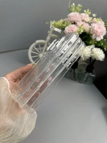 TPU花卉图案3件套透明电镀花卉印花TPU手机壳，适用于带摄像头和电镀按键的IP机型，防水防震防摔防刮花，派对礼品 - 彩色 - 查看 5