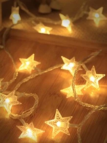 1 Set Of 10/20/30/40-led Starry String Lights For Various Scenes Decoration, Including Bedroom, Party, Banquet And Shop Window - Yellow - View 2