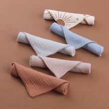 5pcs/pack Baby Drool Bibs Gauze Handkerchief - Multicolor - View 5