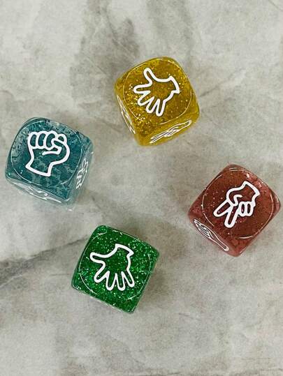 骰子套装 4 个，数字从 1 到 20，粉色/黄色/绿色/蓝色，适合派对游戏、家庭娱乐、生日派对、石头剪刀布游戏、情人节创意礼物、新年游戏、婚礼游戏、新年礼物等。, 适合万圣节/圣诞节/感恩节的成人派对游戏