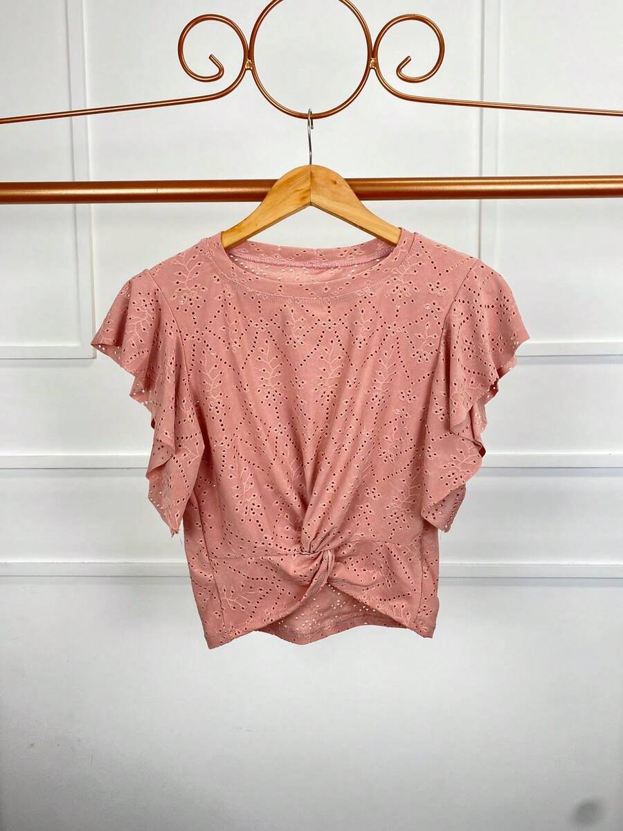 Women Blouses - 乾枯玫瑰色 - 查看 1