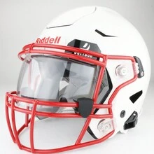 DUTYBOD 1 件通用型美式橄欖球遮陽板橄欖球頭盔護目鏡遮陽板帶夾子(透明) - 白色 - 查看 5