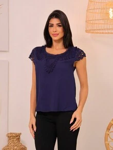 Women T-Shirts - Màu xanh lam - Xem 3