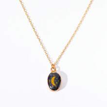 Creative Natural Stone Carved Star Pendant Necklace - Star - View 7