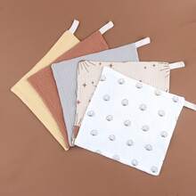 5pcs Cloth Baby Bibs Muslin Handkerchief - Multicolor - View 2