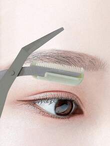 2入組眉毛修剪剪刀眉毛刮刀套裝,帶梳的專業精密眉剪,綠色小臉毛刮除工具適用於女性 - 綠色 - 查看 6