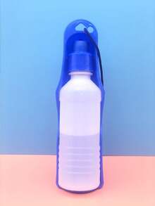 1pc Portable Plastic Water Bottle For Outdoor Activities, Suitable For Pets Drinking - Blue - View 5