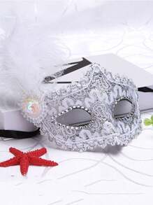 服飾假面舞會派對口罩 - 羽毛面具 - 查看 3